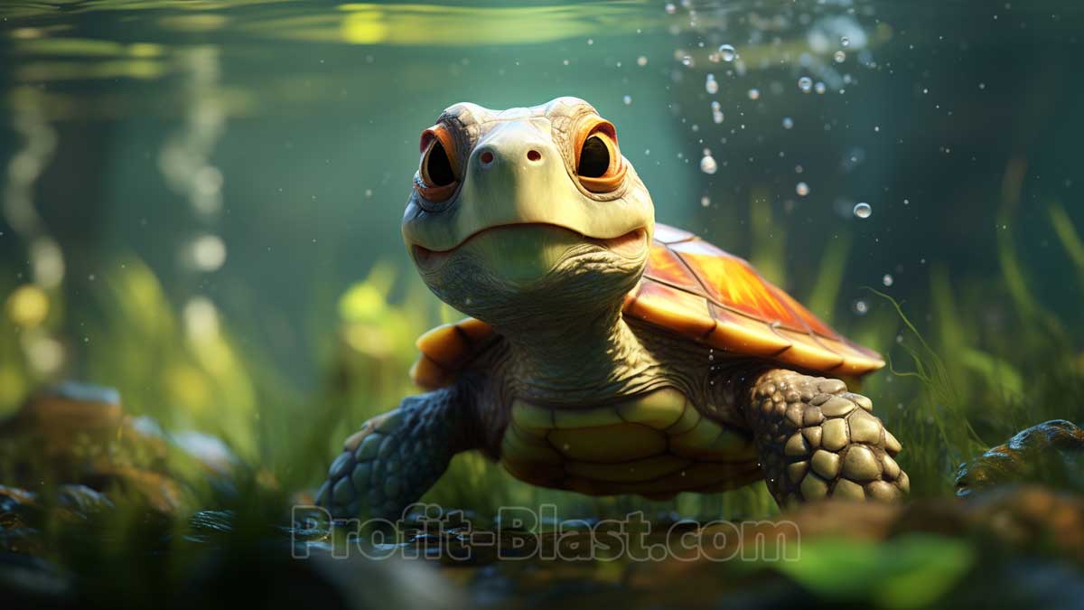 χελώνα που κολυμπάει